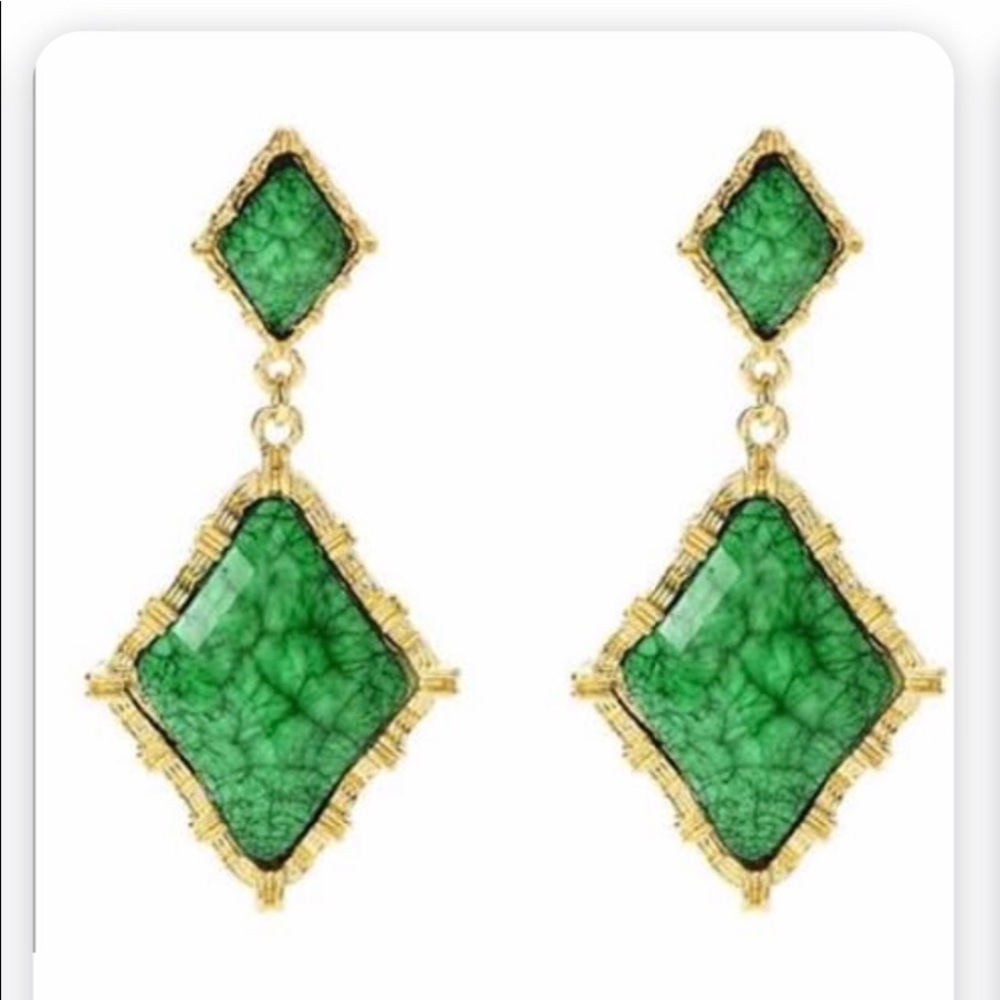 Amethyst Green Amrita Singh Drop Earrings